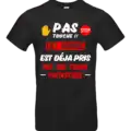 t shirt noir pas touche cet homme est deja pris humour couple pilou shop 64