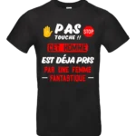 t shirt noir pas touche cet homme est deja pris humour couple pilou shop 64