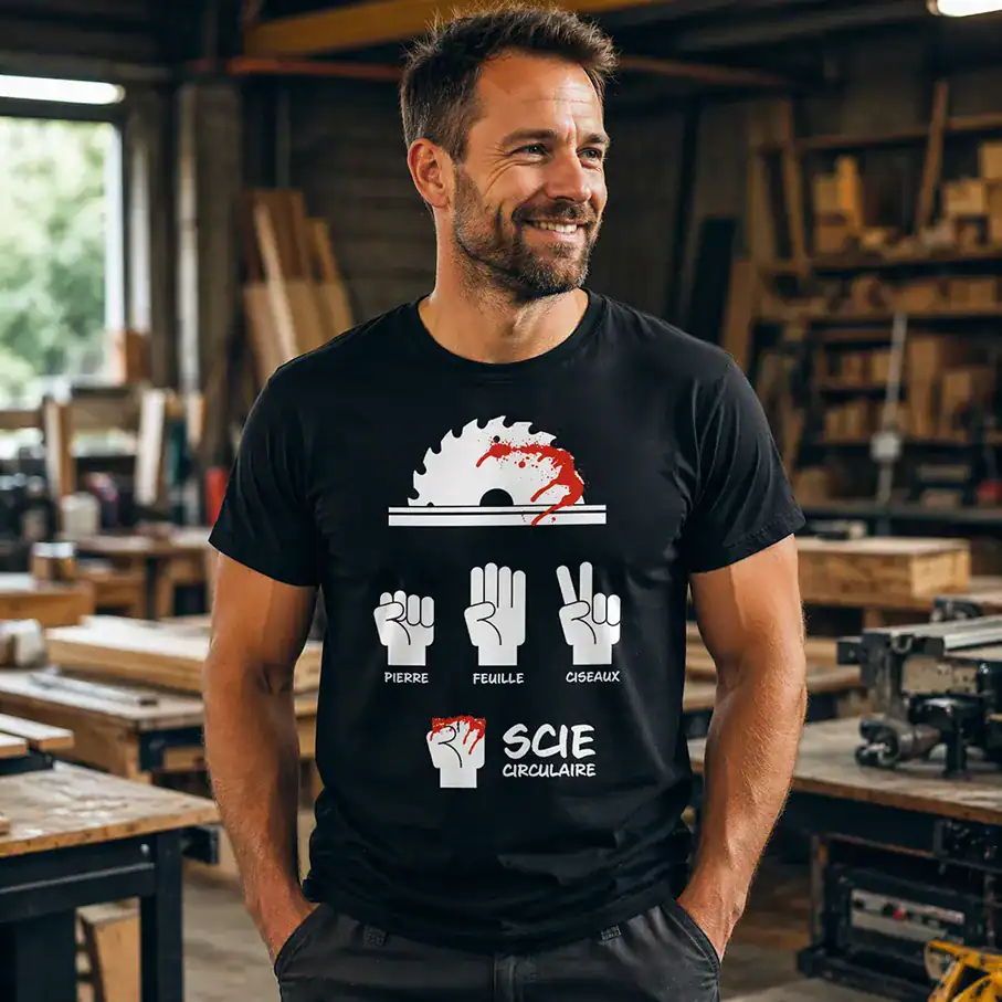 t shirt humour pierre feuille ciseaux – scie circulaire