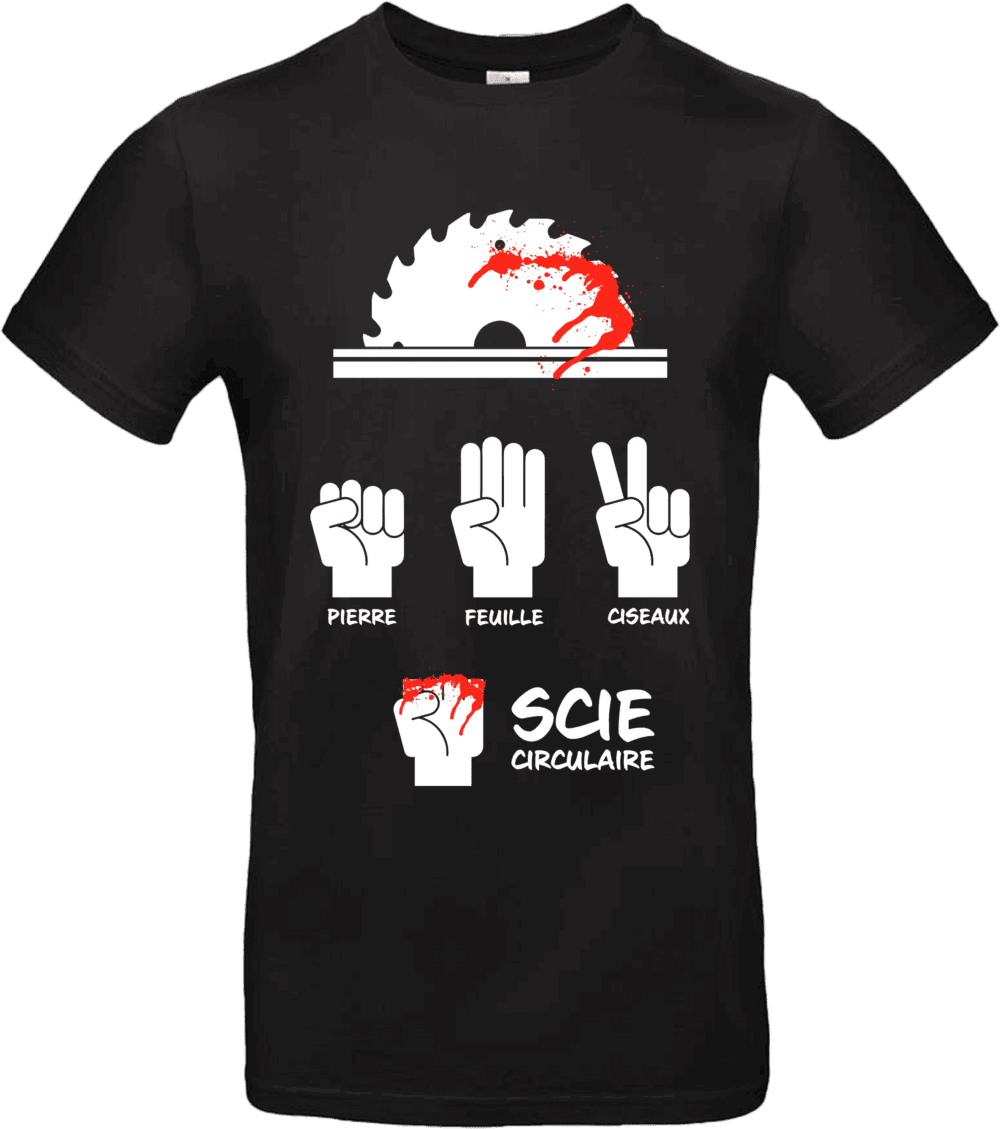 T-shirt “Pierre Feuille Ciseaux… Scie Circulaire” – Édition Menuisier by Pilou Shop 64