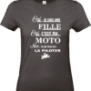 T-shirt femme noir Oui je suis une fille oui c’est ma moto – Pilou Shop 64