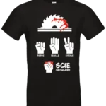 t shirt humour scie circulaire pierre feuille ciseaux visuel drôle noir pilou shop 64