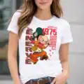 t shirt blanc design personnage énervé depuis 1975 impression DTF premium femme porté