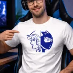 t shirt blanc porté actarus rider double identite manga casque pilote impression dtf pilou shop 64