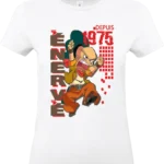 t shirt blanc design personnage énervé depuis 1975 impression DTF premium femme