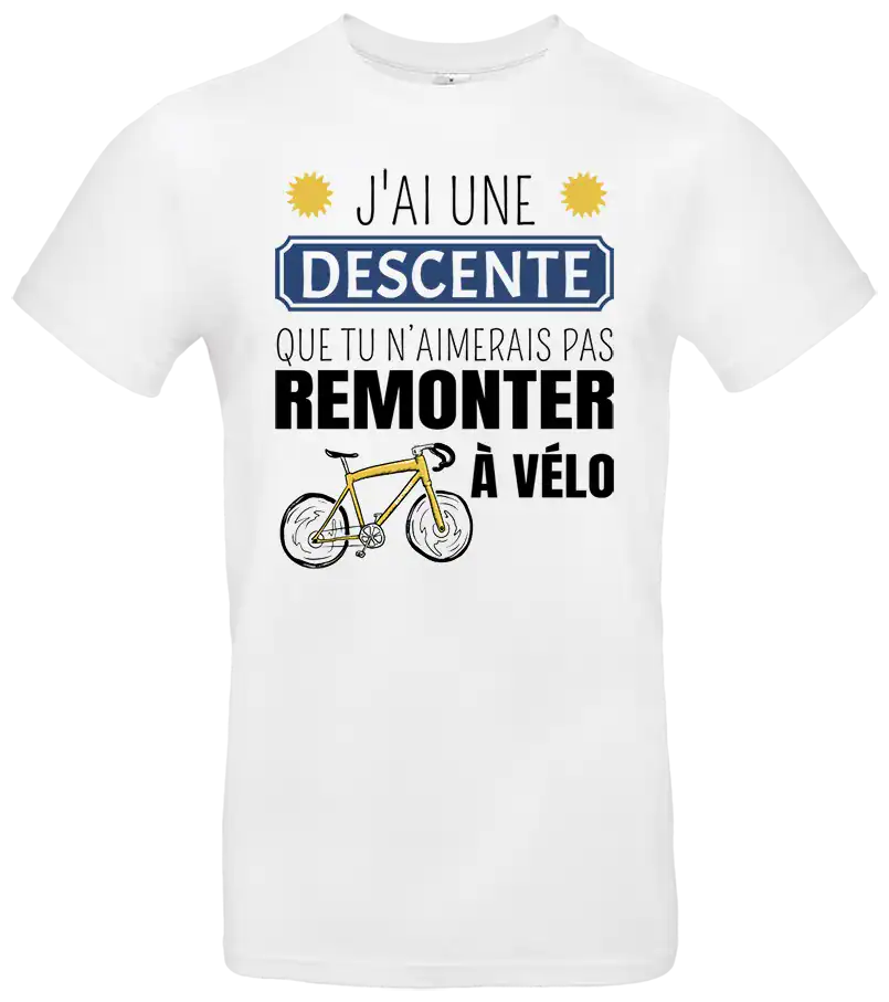 t shirt humour ricard vélo descente blanc pilou shop 64