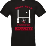 t shirt noir fanatik biarritz rugby since 1913 – supporter pays basque