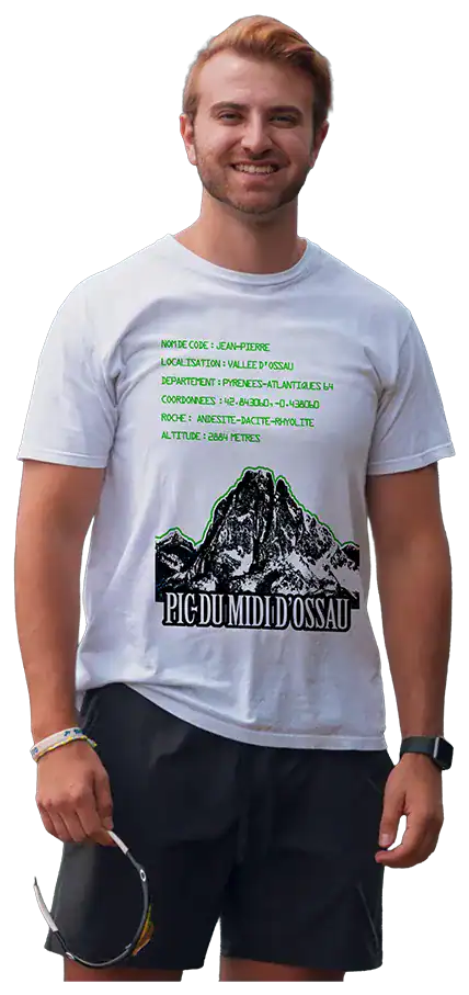t shirt “pic du midi d’ossau – jean pierre”