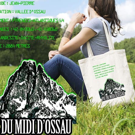 totebag sac coton pic du midi d'ossau officiel béarn laruns tourisme randonnée vallée d'ossau