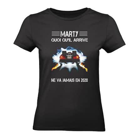 tee shirt femme RETOUR VERS LE FUTUR MARTY DOLOREAN