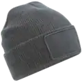 bonnet personnalisé ultra chaud avec patch amovible gris