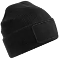 bonnet personnalisé ultra chaud avec patch amovible noir