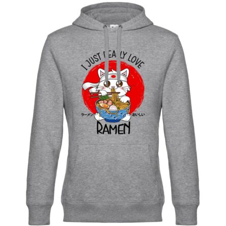 Sweat-shirt à capuche Ramen Chat Japon