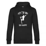SWEAT NOIR DONT WORRY SKI HAPPY