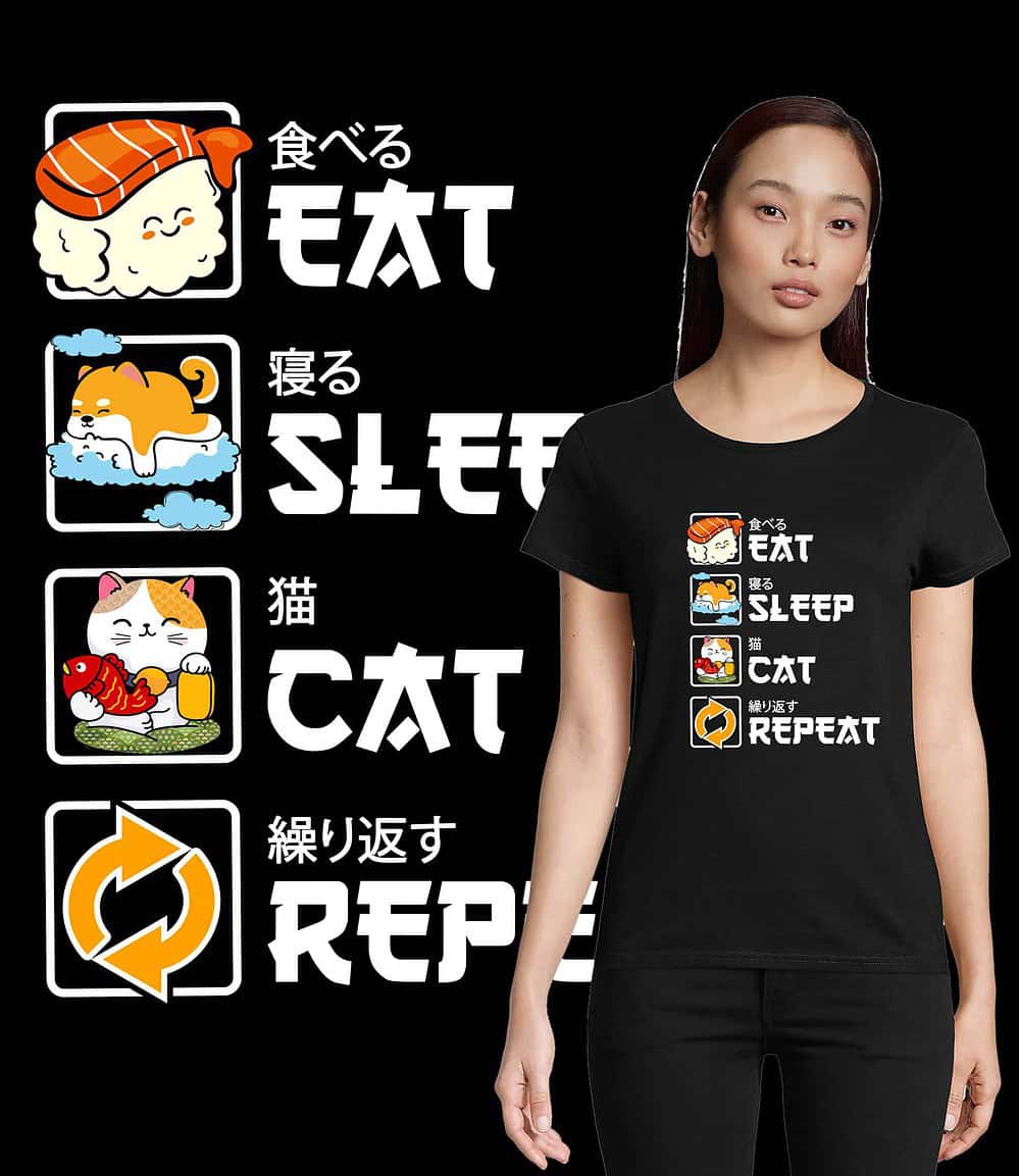 t-shirt femme ramen japan eat sleep cat repeat,tee-shirt femme love japan food cat,t shirt femme noir chat japon,t-shirt noir japanese fan food,tee shirt femme love cat eat sleep,tee shirt femme repas japonais fan,tee shirt femme noir officiel sushi cat japon design,tee shirt femme bio noir et blanc film repas chinois ramen,t-shirt femme bio coton noir chat ramen nourriture japonaise,t-shirt femme manga chat japon food,t-shirt femme manga chat japanese food