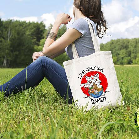 Sac Tote Bag Ramen Chat Japon