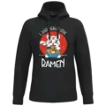 Sweat à capuche noir chat ramen impression japonaise Pilou Shop 64