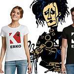 TEE SHIRT ERKO EDITION LIMITEE EDWARD AUX MAINS D'ARGENT