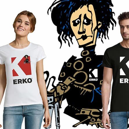 TEE SHIRT ERKO EDITION LIMITEE EDWARD AUX MAINS D'ARGENT