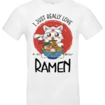 t shirt – i just really love ramen blanc homme