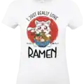 t shirt – i just really love ramen blanc femme