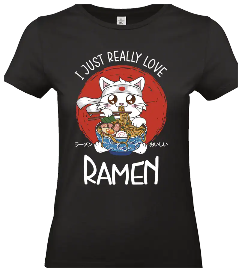 t shirt – i just really love ramen noir femme