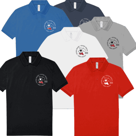 Polos colorés avec logo brodé.