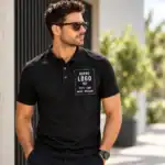 Polo homme personnalisé avec logo, texte, image ou message – impression DTF à Pau