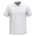 polo premium – personnalisation ultra pro Polo gris clair avec col et boutons.