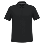 polo premium – personnalisation ultra pro Polo noir à manches courtes et col boutonné.