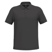 Polo noir avec col à boutons.