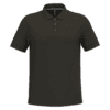 Polo noir à manches courtes.