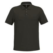 Polo noir à manches courtes.