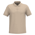 polo premium – personnalisation ultra pro Polo beige à manches courtes avec col boutonné.