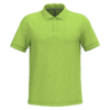 Polo vert clair à manches courtes.