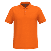 Polo orange à manches courtes