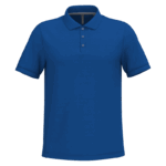 polo premium – personnalisation ultra pro Polo bleu uni avec col et boutons.