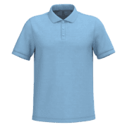 Polo bleu ciel à manches courtes.