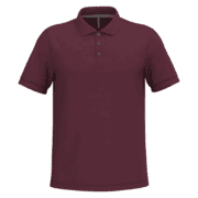 Polo bordeaux à manches courtes