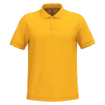 polo premium – personnalisation ultra pro Polo jaune uni à manches courtes.