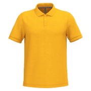Polo jaune uni à manches courtes.
