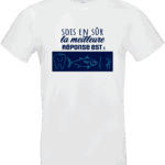 T-shirt humour rébus dans ton cul blanc