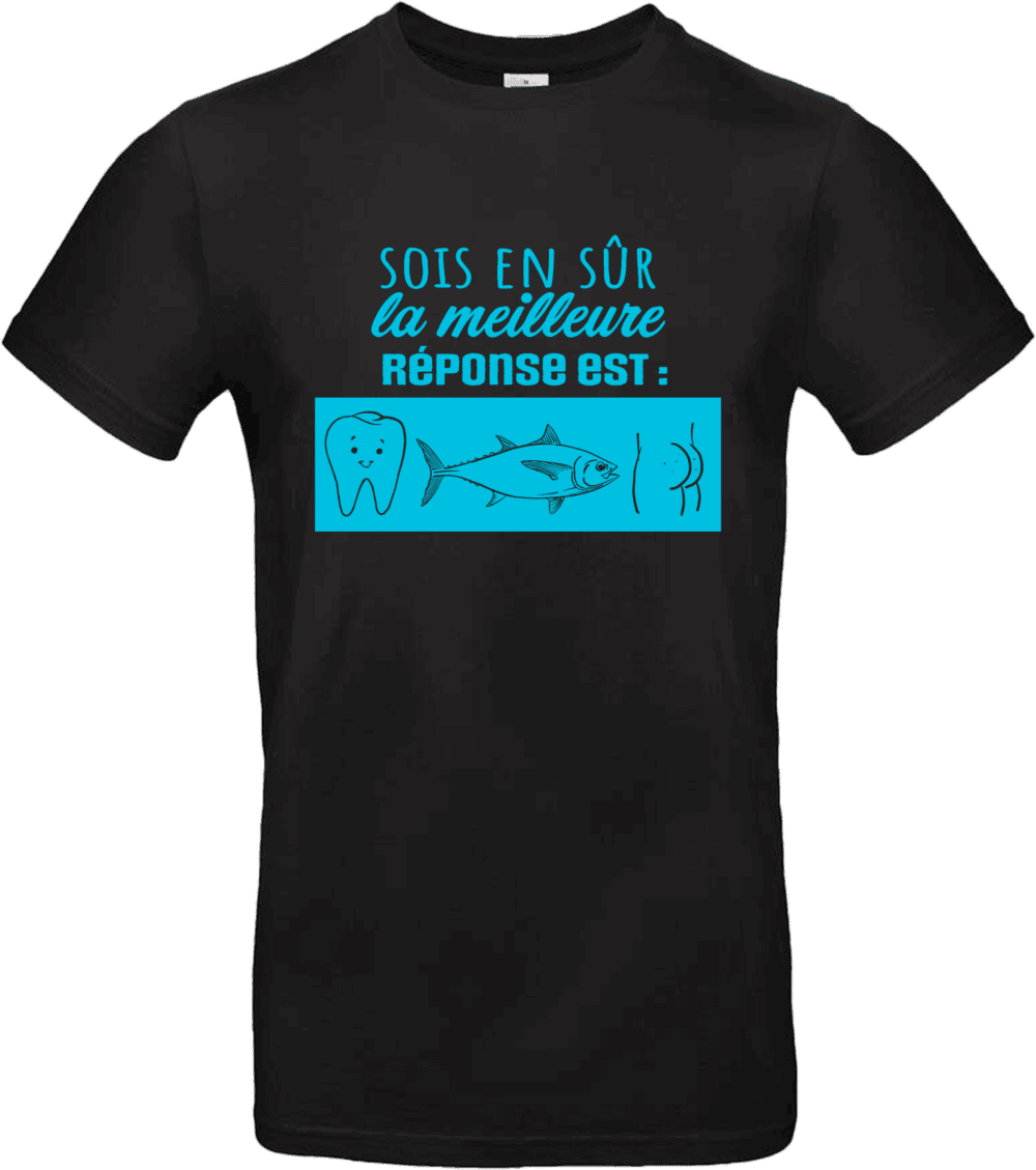 T-shirt humour rébus dans ton cul noir