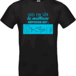 T-shirt humour rébus dans ton cul noir