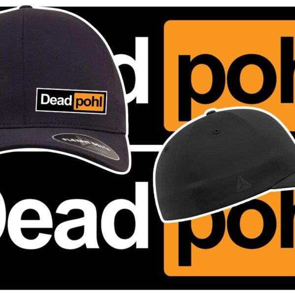 Casquette DeadPohl édition limitée Flexfit Yupoong DELTA noire avec patch DeadPohl