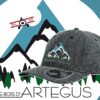 casquette grise logo avion bois artegus