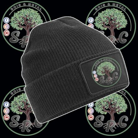 bonnet hiver noir avec arbre de vie