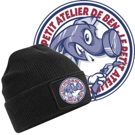 bonnet noir logo requin marteau