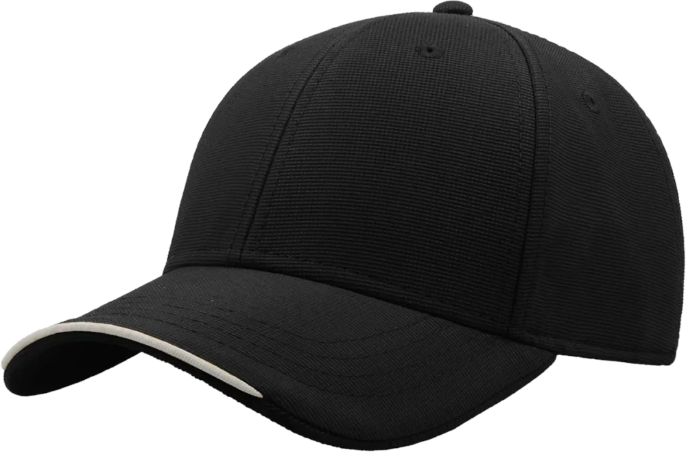 Casquette Atlantis Estoril noire personnalisable visière contrastée marquage DTF Pilou Shop 64 Pau