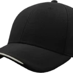 Casquette Atlantis Estoril noire personnalisable visière contrastée marquage DTF Pilou Shop 64 Pau